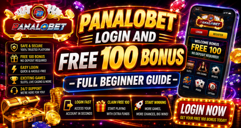 Panalobet Login and Free 100 Bonus – Full Beginner Guide