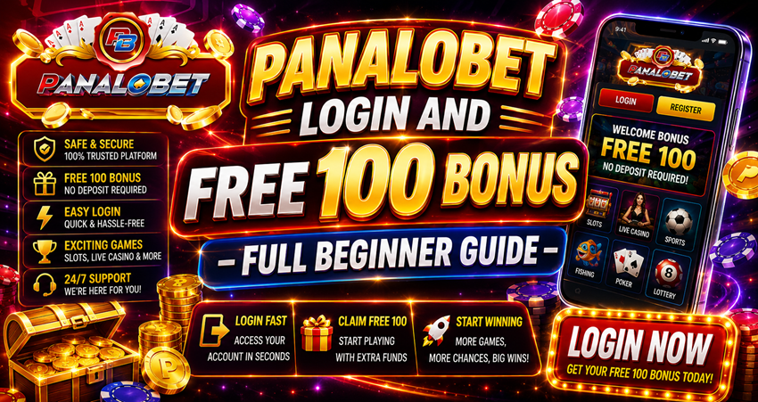 Panalobet Login and Free 100 Bonus – Full Beginner Guide