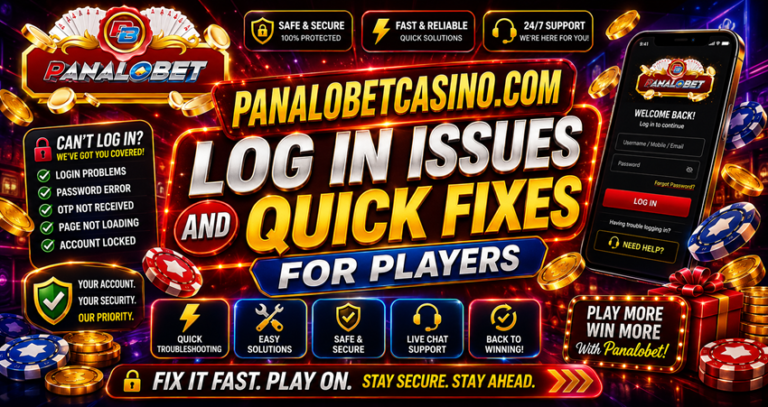 Panalobetcasino.com Log In Issues and Quick Fixes for Players